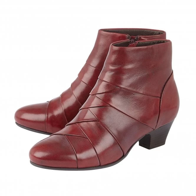 Red Leather Tara Ankle Boots | Lotus 4 Red Leather Tara Ankle Boots | Lotus - Image 2