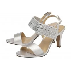 Best Seller -Shoe Promotion silver diamante aurora heeled sandals lotus p13716 33006 medium