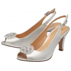 Silver Shimmer Elodie Sling-Back Shoes | Lotus -Shoe Promotion silver shimmer elodie sling back shoes lotus p12902 30184 medium