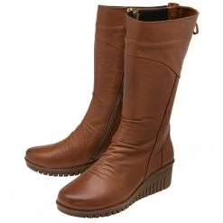 Tan Leather Dara Mid-Calf Wedge Boots | Lotus 7 Tan Leather Dara Mid-Calf Wedge Boots | Lotus -Shoe Promotion tan leather dara mid calf wedge boots lotus p13468 32029 medium