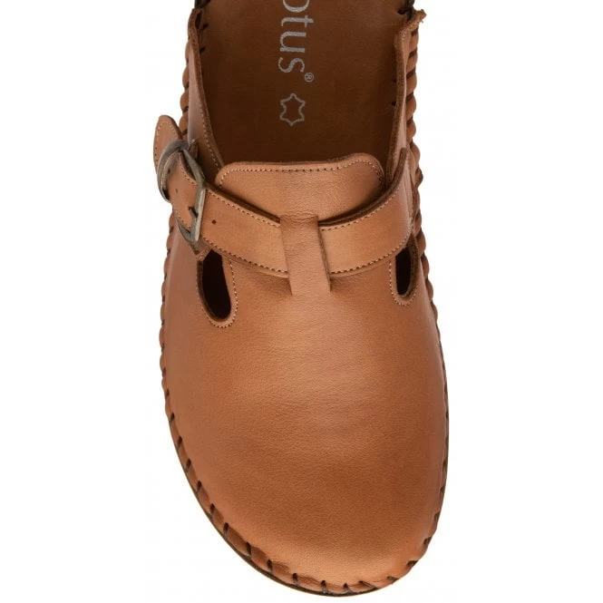 Tan Leather Kerry Round-Toe Mules | Lotus 6 Tan Leather Kerry Round-Toe Mules | Lotus - Image 4