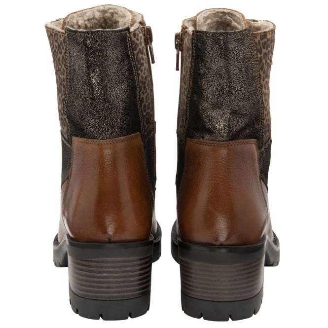 Tan Leather Oklahoma Zip-Up Ankle Boots | Lotus 5 Tan Leather Oklahoma Zip-Up Ankle Boots | Lotus - Image 3