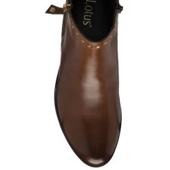 Tan Leather & Reptile-Print Moire Ankle Boots | Lotus -Shoe Promotion tan leather reptile print moire ankle boots lotus p13094 30800 medium