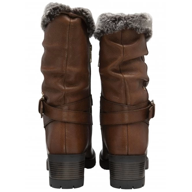 Tan Leather Sarah Mid-Calf Boots | Stressless By Lotus 5 Tan Leather Sarah Mid-Calf Boots | Stressless By Lotus - Image 3