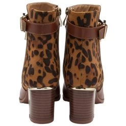 Tan Textile & Leopard-Print Monica Heeled Ankle Boots | Lotus -Shoe Promotion tan textile leopard print monica heeled ankle boots lotus p13481 32294 medium