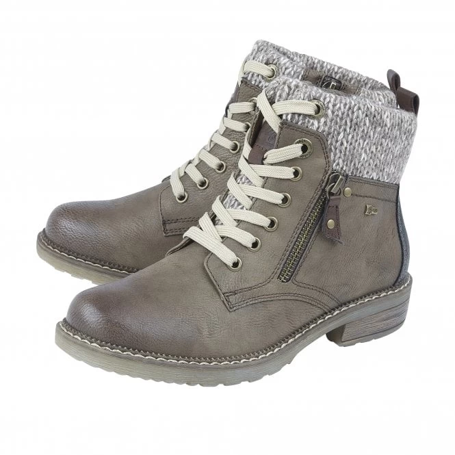 Taupe Nancy Zip-Up Ankle Boots | Lotus Relife 4 Taupe Nancy Zip-Up Ankle Boots | Lotus Relife - Image 2