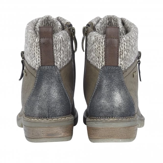 Taupe Nancy Zip-Up Ankle Boots | Lotus Relife 5 Taupe Nancy Zip-Up Ankle Boots | Lotus Relife - Image 3