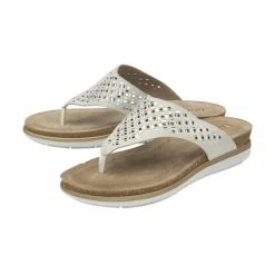 Best Seller -Shoe Promotion white ferarra flat toe post sandals lotus p13255 31314 medium