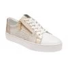 White Leather & Gold Croc-Print Sky Casual Trainers | Stressless By Lotus -Shoe Promotion white leather gold croc print sky casual trainers stressless by lotus p13622 32893 medium