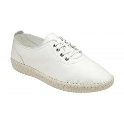 White Leather Juliana Lace-Up Shoes | Lotus