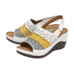 White Multi-Leather Neylan Wedge Sandals | Lotus -Shoe Promotion white multi leather neylan wedge sandals lotus p13585 32758 medium