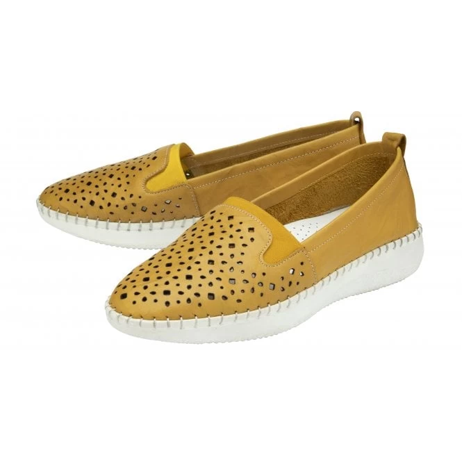 Yellow Leather Francesca Slip-On Shoes | Lotus 4 Yellow Leather Francesca Slip-On Shoes | Lotus - Image 2